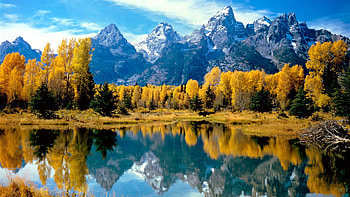 Lake, nature, mountains, forest, orange, Autumn, blue, graphy, Fall, reflection HD wallpaper