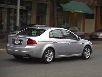 Auto, Acura, Cars, Building, Asphalt, Side View, Speed, Style, Akura, Street, Tl, 2004, Silver Metallic HD wallpaper