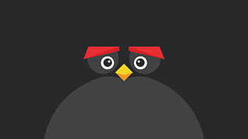 Angry Bird Minimal Dark , angry-birds, minimalism, minimalist, artist, artwork, digital-art, dark, black HD wallpaper