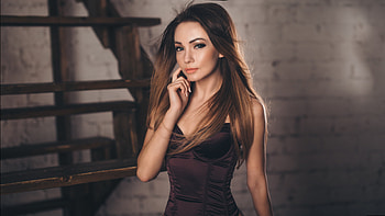 Brunette Brown Eyes Women, model, girls, brunette, eyes HD wallpaper