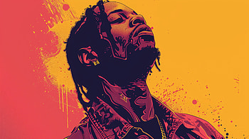 : Vibrant Music Vibes, music, rapper, Travis Scott HD wallpaper