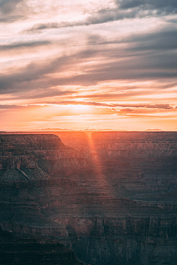 Landscape, Nature, Clouds, Canyon, Dawn, Sunlight, Sun Rays HD phone wallpaper
