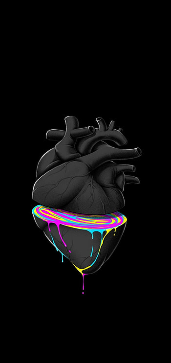 Heart Visualized. Fondo de pantalla de android, Amoled , Fondos, Beautiful AMOLED HD phone wallpaper