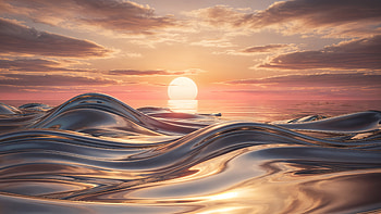 Silken Sunrise —, Ocean, Wave, Water, Ocean Waves HD wallpaper