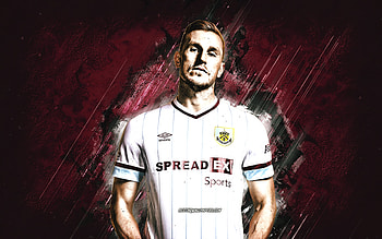 Chris Wood, Burnley FC, New Zealand footballer, portrait, Premier League, England, football, Chris Wood art HD wallpaper