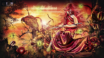Song of Silence, girl, song, fantasy, art HD wallpaper