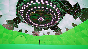 Immersive movie dome, 360-degree set design, Cutting-edge technology, Film production innovation HD wallpaper