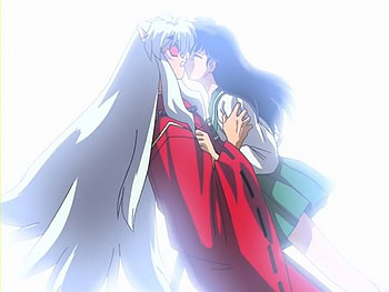 Kiss, inuyasha, anime, kagome HD wallpaper