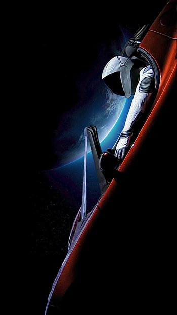 Elon Musk, SpaceX Starman , Space art HD phone wallpaper