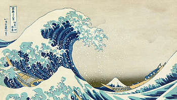 Japanese wave HD wallpaper