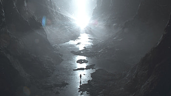 Sci Fi, landscape, person HD wallpaper