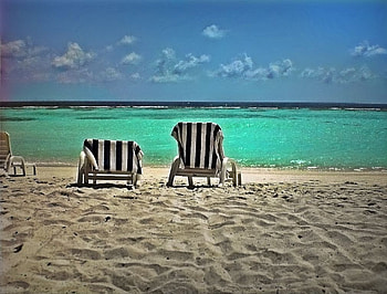 Our beach, sea, chairs, beach HD wallpaper