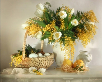 Easter Time, still life, graphy, Easter, cool, flowers, eggs HD wallpaper