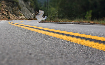 Road to mountains, road, mountains HD wallpaper