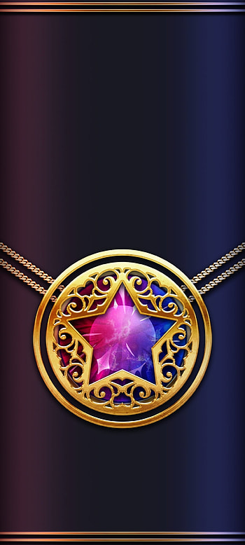 Gold Star Pendant, badge, beautiful, diamond, Metalink, luxury HD phone wallpaper
