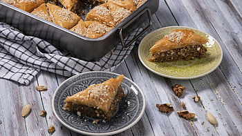 Original recipe, Traditional flavor, Timeless delight, Baklava perfection HD wallpaper