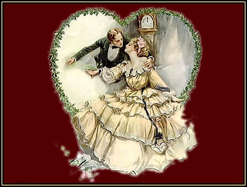 I love you harrison, valentine, man, love, kiss, victorian, woman HD wallpaper