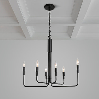 Modern black chandelier, Contemporary design, Echo collection, Statement lighting HD phone wallpaper