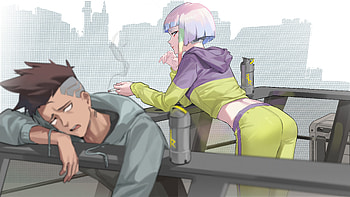 Lucy & David, Lucy (Cyberpunk: Edgerunners), David (Cyberpunk: Edgerunners), Anime, Cyberpunk: Edgerunners HD wallpaper