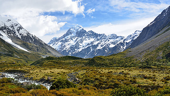 mountains, fun, field, cool, nature HD wallpaper