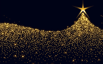 Happy Holidays!, star, golden, black, craciun, abstract, card, new year, tree, christmas HD wallpaper