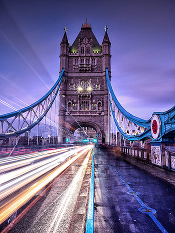 Cities, Architecture, London, Bridge, Illumination, Long-Term Exposure, Lighting HD phone wallpaper