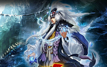 The power of ice, fantasy, warrior, man, ice HD wallpaper