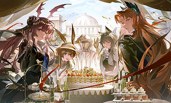 Arknights Celebration – Epic Video Game Artistry, video game, Arknights HD wallpaper