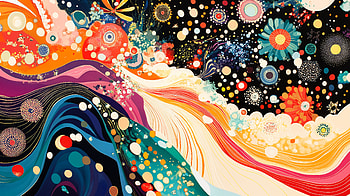 Vibrant Whirls: A Colorful Artistic, colorful, artistic, Abstract, colorful patterns HD wallpaper