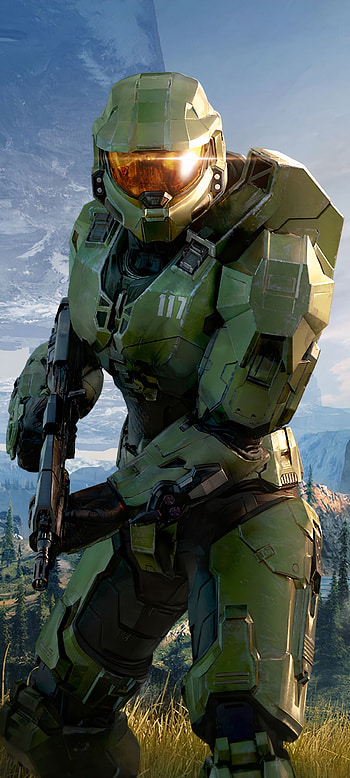 Halo Infinite, Next-gen gaming, Master Chief in action, Stunning graphics HD phone wallpaper