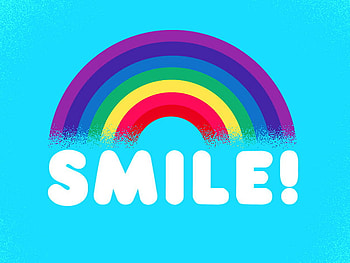 SMILE!, good mood, rainbow, fun, smile HD wallpaper