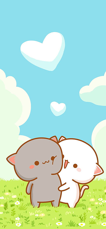 Mochi mochi peach cat ideas. cute drawings, chibi cat, cute kawaii animals HD phone wallpaper