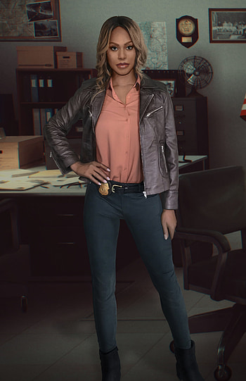 Laverne Cox, Jolt movie, Detective Nevin, Costume concept art HD phone wallpaper