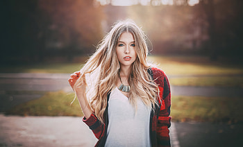 Blonde Girl Sunbeams Mood , blonde, girls, model HD wallpaper