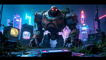 Rusty Machinery: A Ultra Experience, neon, cityscape, futuristic, Sci Fi HD wallpaper