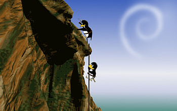 Mountaineering, debian, wds, penguin, penguins HD wallpaper