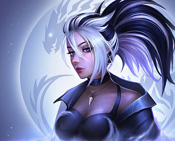 Beautiful teen, Akali, fanart HD wallpaper