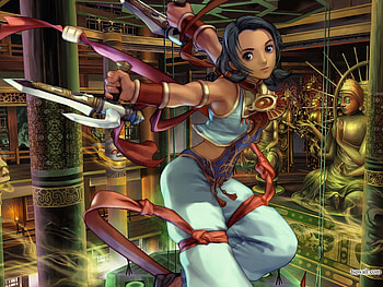 Anime warrior, sexy, cute, anime, warrior HD wallpaper