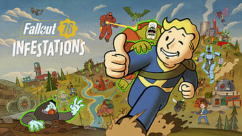 Vault Boy Rampage — Fallout 76 Infestations ( Quad ), Video Game HD wallpaper