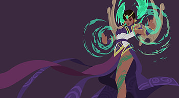 Karma Minimalistic, League of Legends, Serene aesthetic, Peaceful HD wallpaper