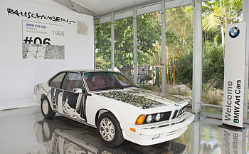 Art Car by Robert Rauschenberg (1986 BMW 635 CSi) on display in the Miami Beach Botanical Gardens, car, BMW HD wallpaper