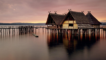 Landscape, Houses HD wallpaper
