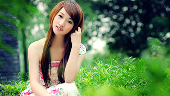 asian, girl, dress HD wallpaper