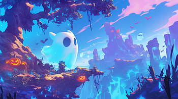 Whimsical Halloween Anime Fantasy, anime halloween, Anime, fantasy, fantasy anime HD wallpaper