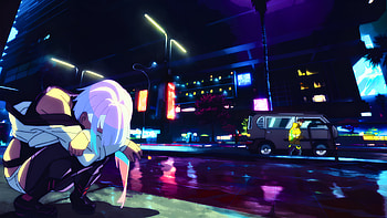 Cyberpunk Edgerunners - Lucy & David, Cyberpunk: Edgerunners, Anime Girl, David (Cyberpunk: Edgerunners), Cyberpunk, Anime HD wallpaper