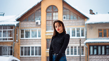 Girl Winter Outdoors, girls, model, winter, outdoors HD wallpaper