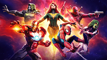 Marvel Strike Force, marvel-strike-force, games, iron-man, spiderman, gamora, deadpool, video-games, superheroes HD wallpaper