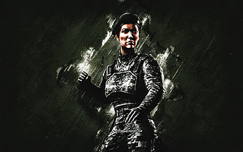 Special Forces Trooper, Mortal Kombat Mobile, Special Forces Trooper MK Mobile, Mortal Kombat, green stone background, Mortal Kombat Mobile characters, grunge art, Special Forces Trooper Mortal Kombat HD wallpaper