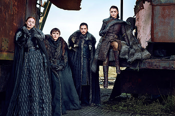 Game Of Thrones Season 7 Bran Stark Sansa Stark Jon Snow Arya Stark, game-of-thrones-season-7, game-of-thrones, tv-shows, jon-snow, arya-stark, sansa-stark, bran-stark HD wallpaper