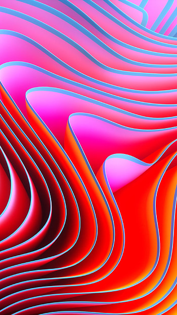 Waves, Pink Abstract, 4 k HD phone wallpaper